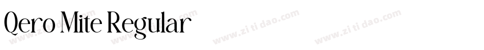 Qero Mite Regular字体转换